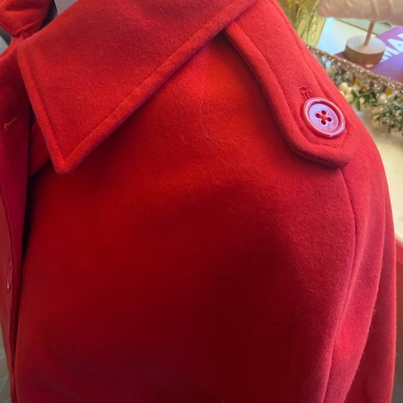 Red wool poncho coat ❤️😍🥰❤️😍🥰❤️😍🥰 - Picture 6 of 13